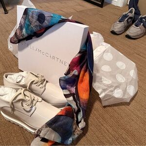 Stella McCartney Elyse White Platform Shoes